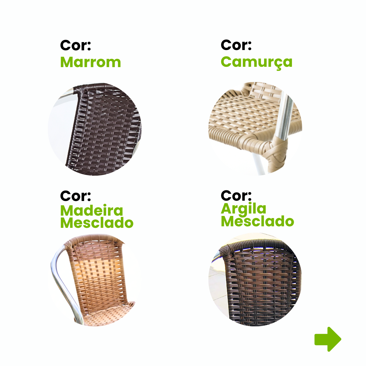 Cadeira Alumínio com Fibra Sintética - Imagem 4